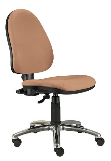 888/MEK CR židle kancelářská, kříž chrom, koženka BLOOM B 029 - koženka latté